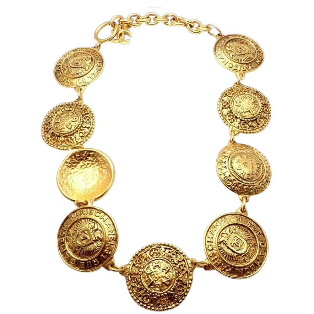 Vintage Chanel medallion necklace